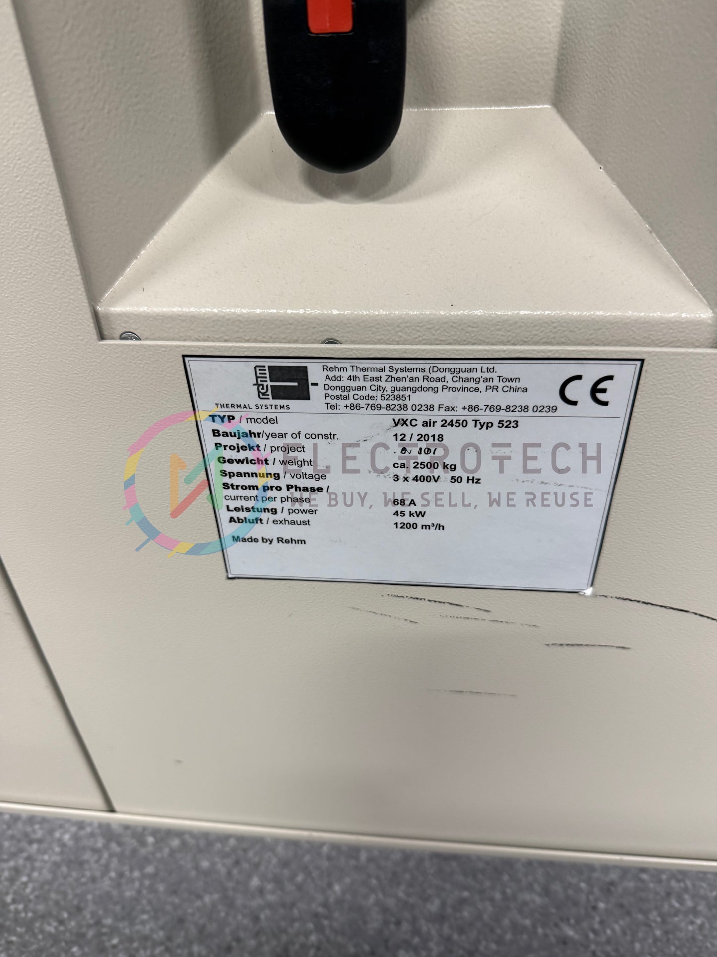 REHM VXC air 2450 Typ 523, vintage 2018, reflow oven