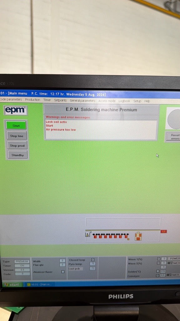 EPM Premium 400 TMS, wave soldering, vintage 2006