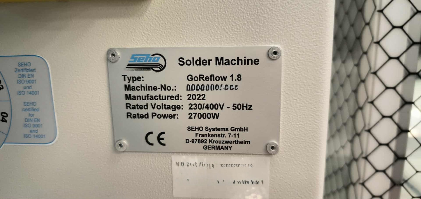 SEHO GoReflow 1.8, vintage 2022