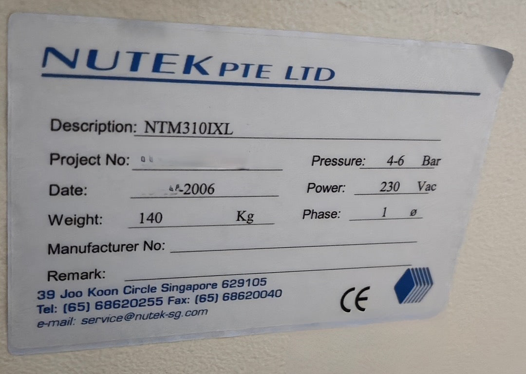 NUTEK NTM310IXL, flip conveyor, vintage 2006
