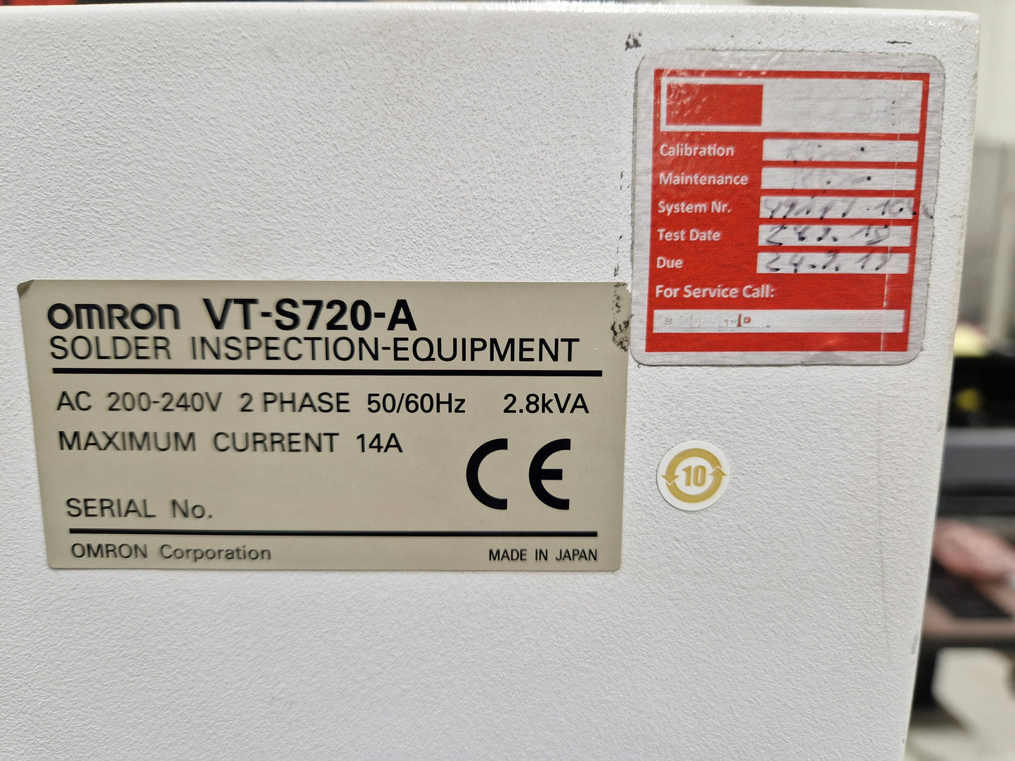 Omron VT-S720-A, AOI, vintage 2013
