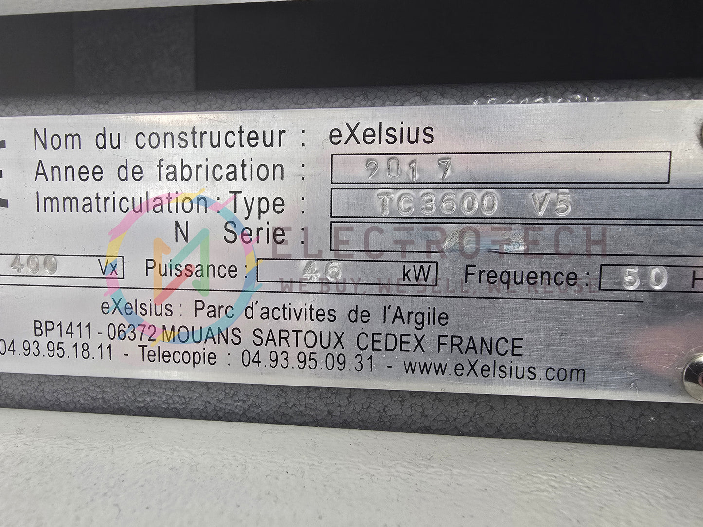 Nordson Exelsius TC3600 V5, UV curing oven, vintage 2017