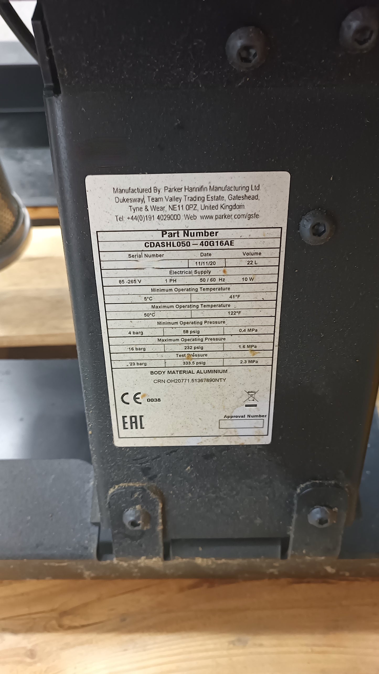 Parker Compact N2 generator, vintage 2020