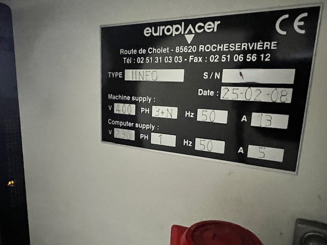 Europlacer IINEO 1, P&P machine, vintage 2008 SOLD