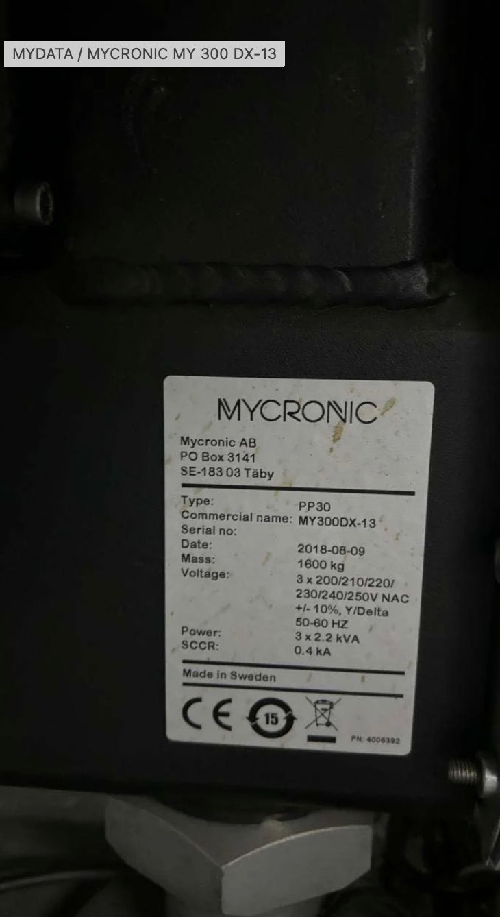 MYDATA/MYCRONIC MY 300 DX-13, vintage 2018 SOLD