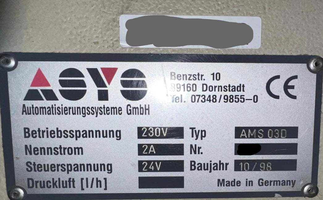 ASYS AMS03D line loader, vintage 1998