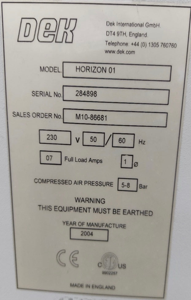 DEK Horizon 01, vintage 2004
