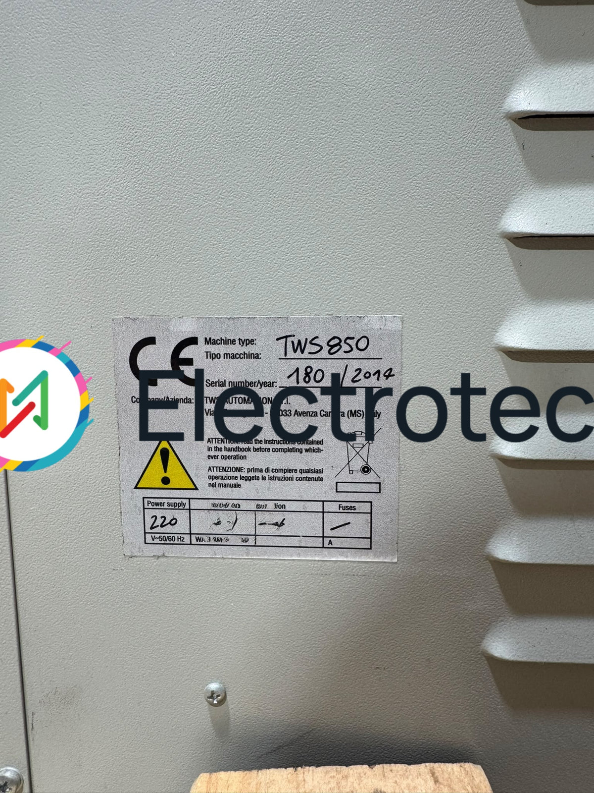 TWS Automation TWS850, oven, vintage 2014
