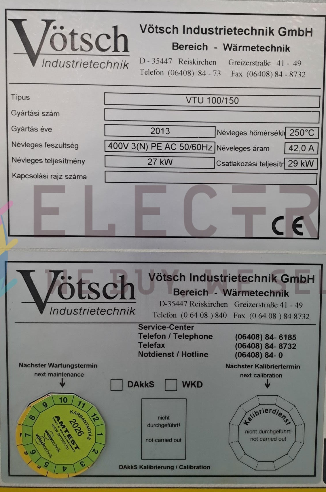 Vötsch VTU 100-150, climate chamber, vintage 2013