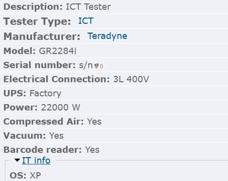 Teradyne GR2284i, ICT tester