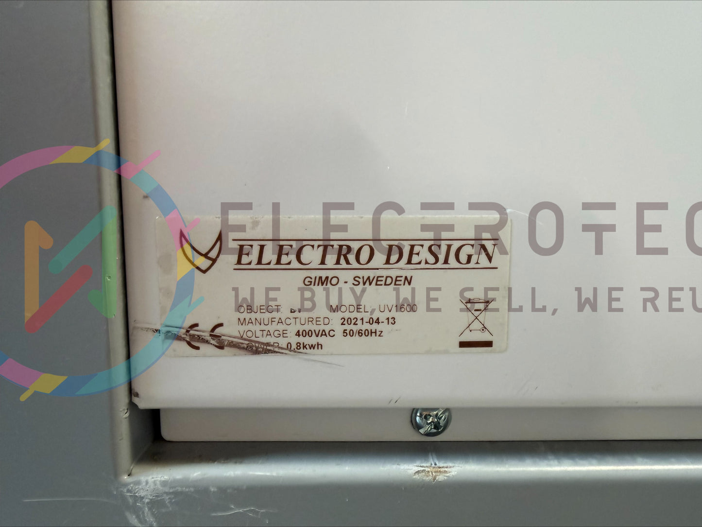 Electro Design UV1600, vintage 2021, UV curing oven